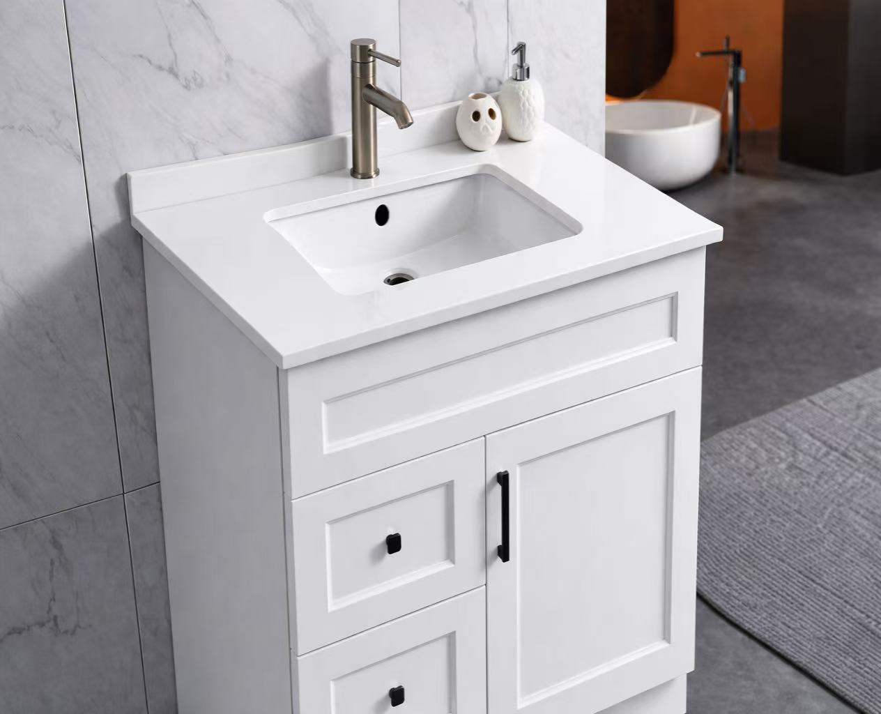 30" High-Gloss Quartz Counter Top