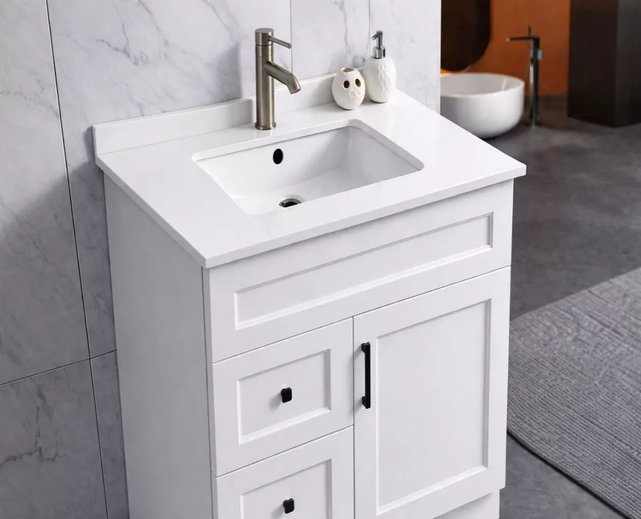 30" High-Gloss Quartz Counter Top