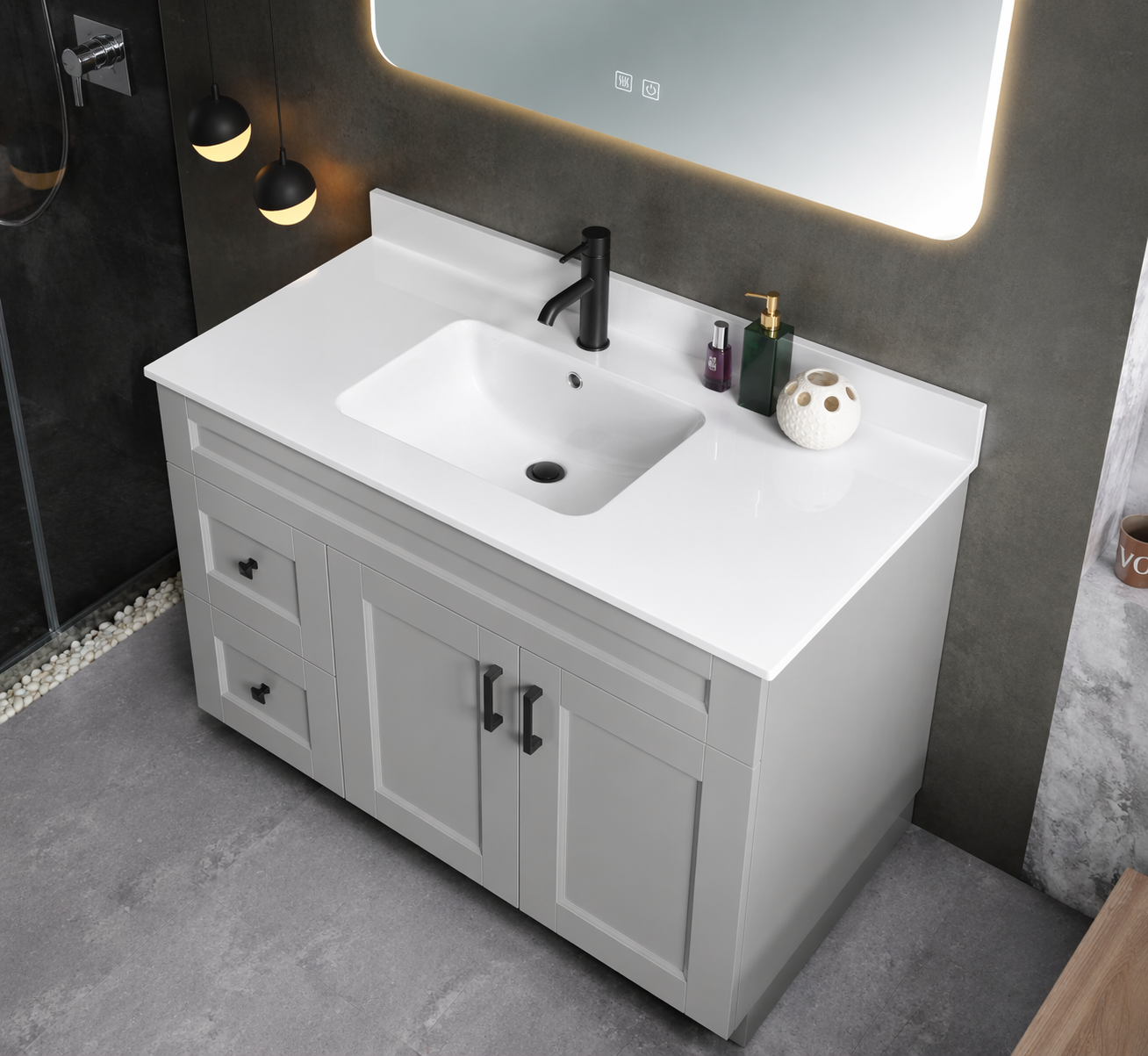 42" High-Gloss Quartz Counter Top