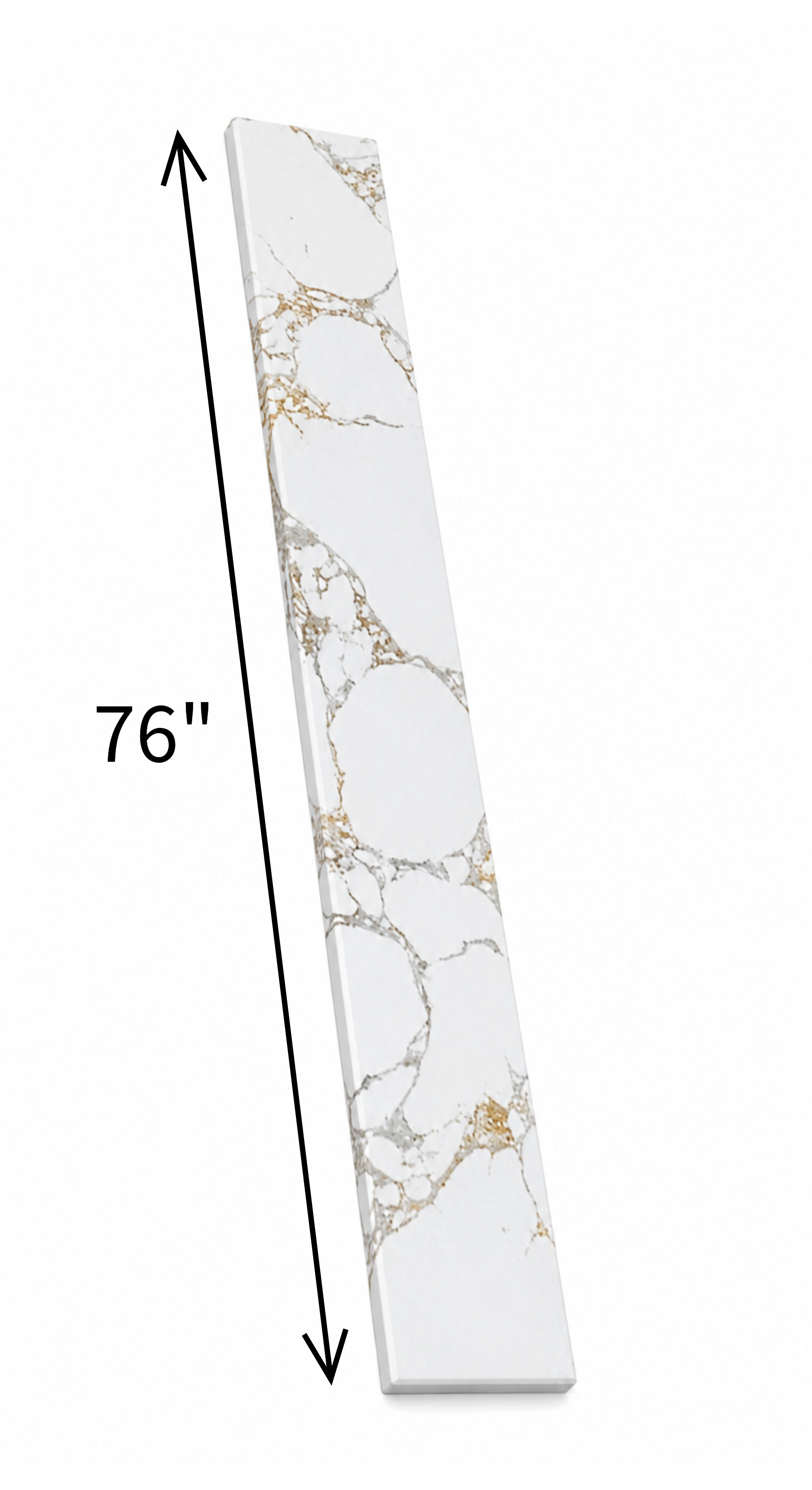 76" Quartz Shower Threshold