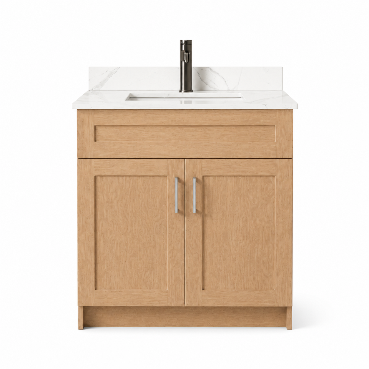 30" Double Door HDF Wood Grain Vanity