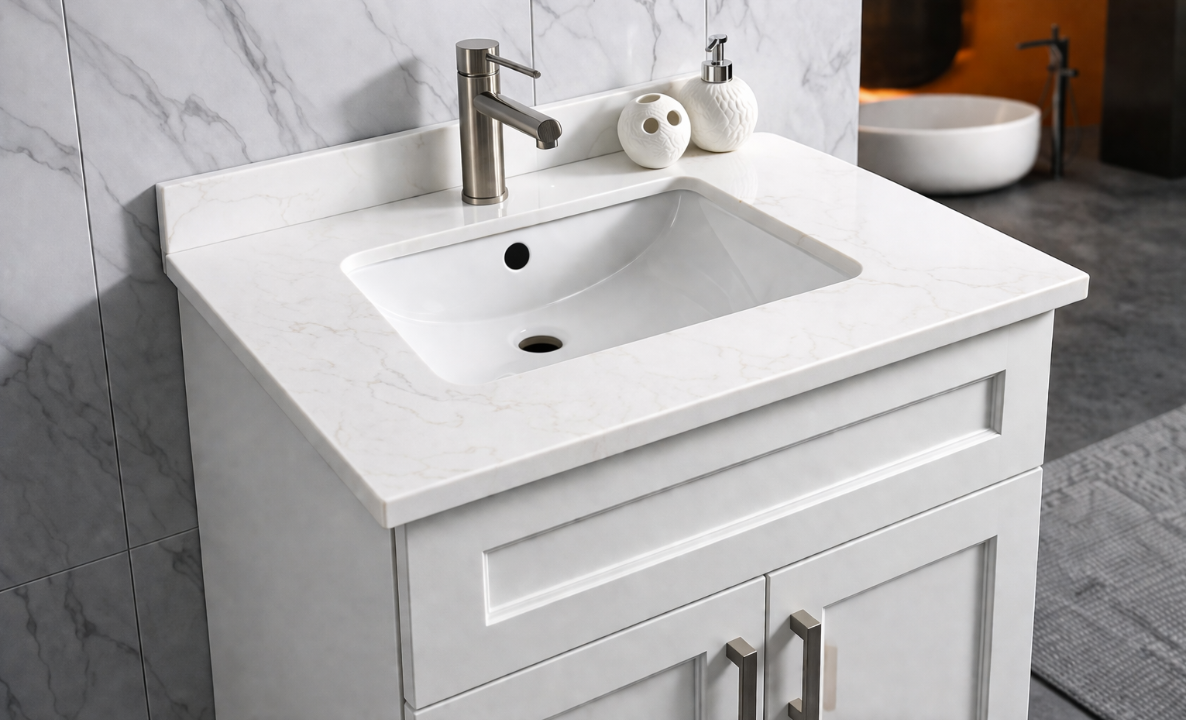 24" High-Gloss Quartz Counter Top