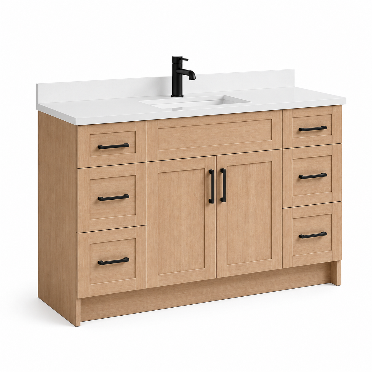 72" Single Sink HDF Wood Grain Vanity