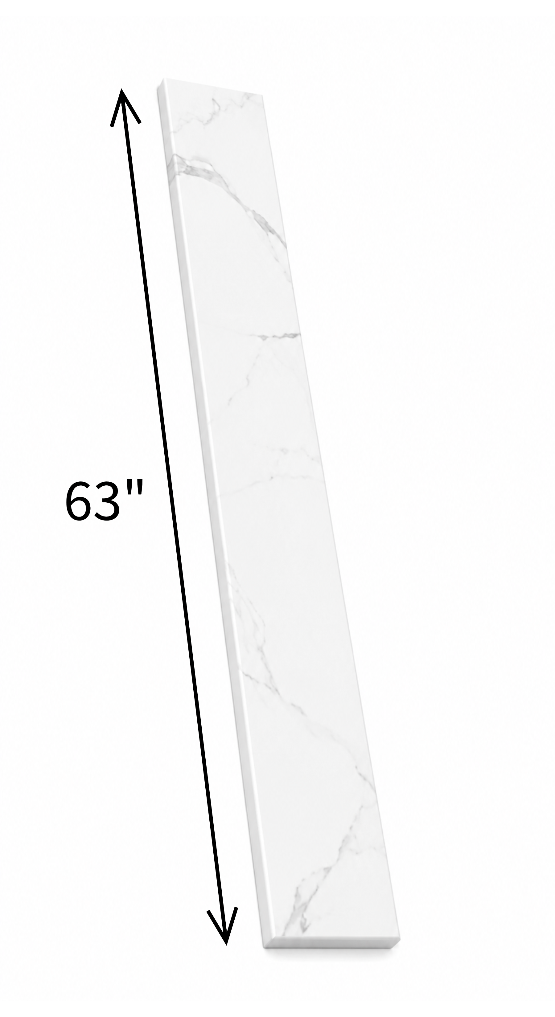 63" Quartz Shower Threshold