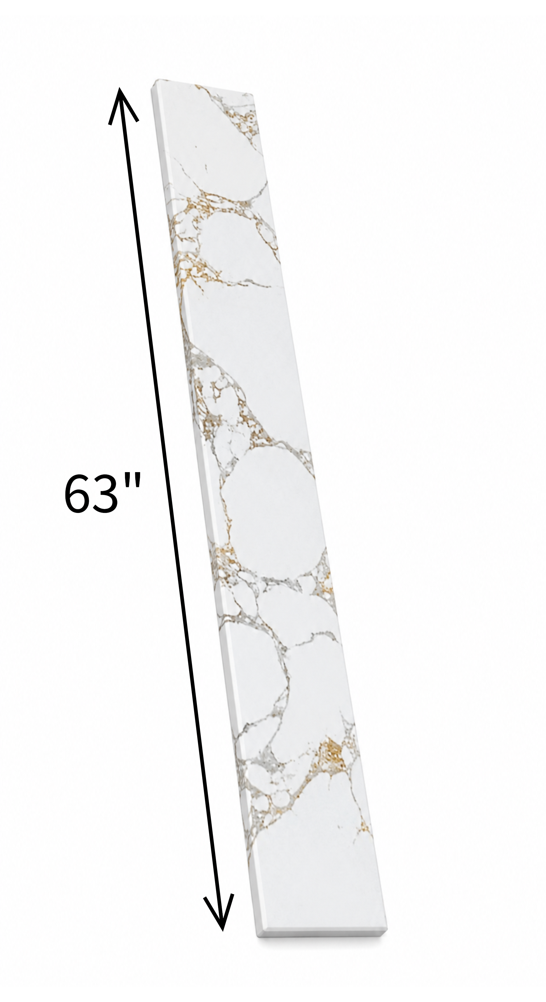 63" Quartz Shower Threshold
