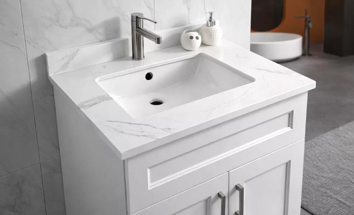 24" High-Gloss Quartz Counter Top