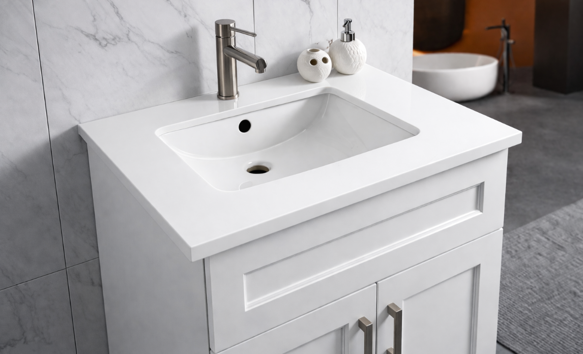 24" High-Gloss Quartz Counter Top