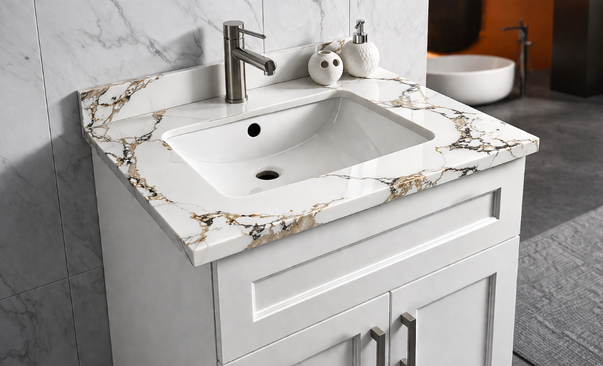 24" High-Gloss Quartz Counter Top